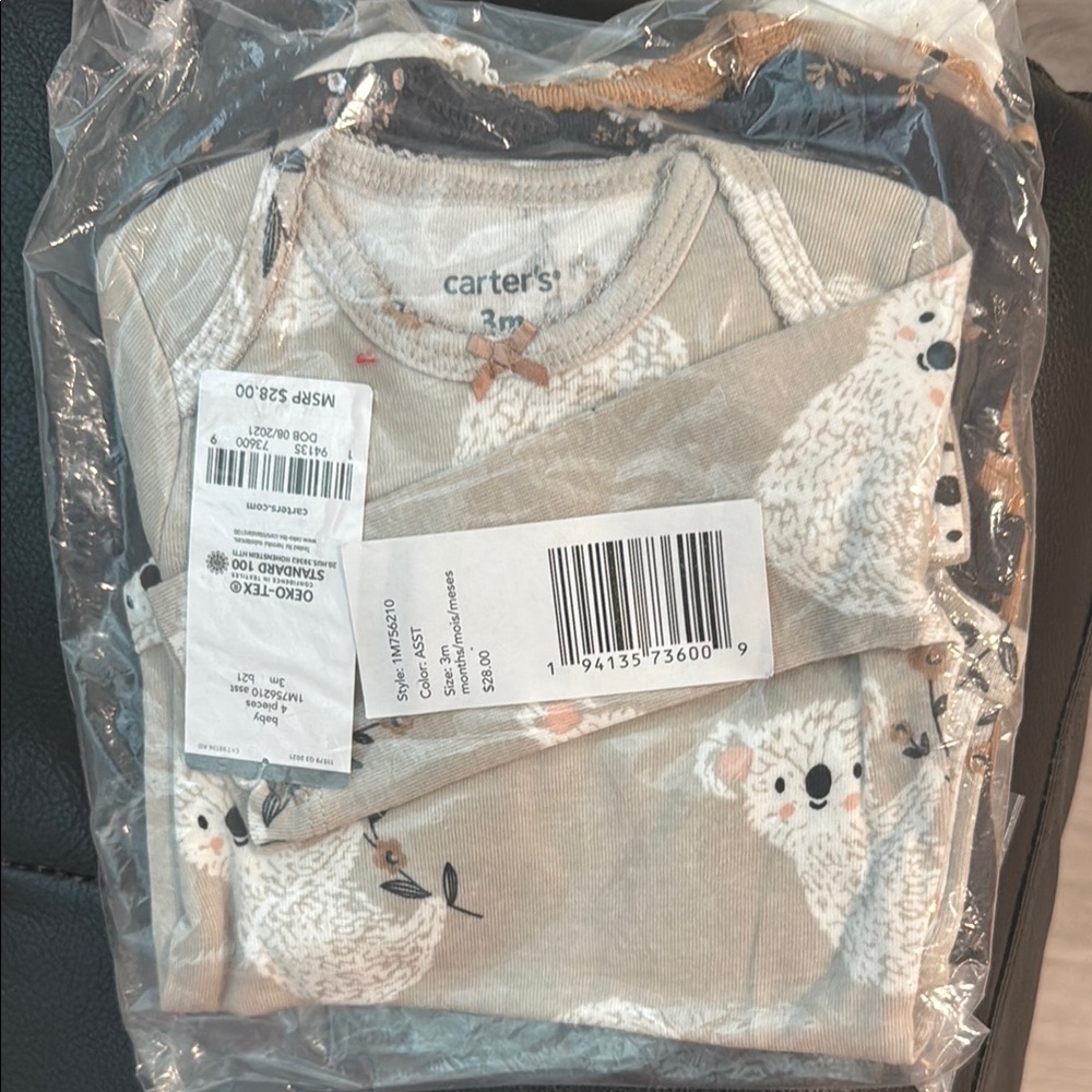 Carter's Beige Koala Print Baby Shirt